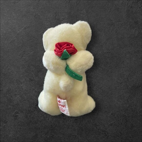 Straight from the Heart White Bear Hidden Flowers Plush Stuffed Animal 7" - Picture 7 of 10